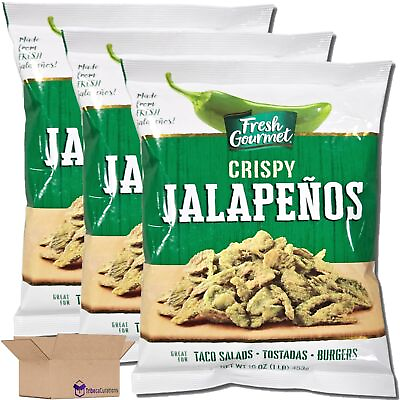 #ad Crispy Jalapenos Salad Topping 16 Ounce Bag Pack of 3 $33.99