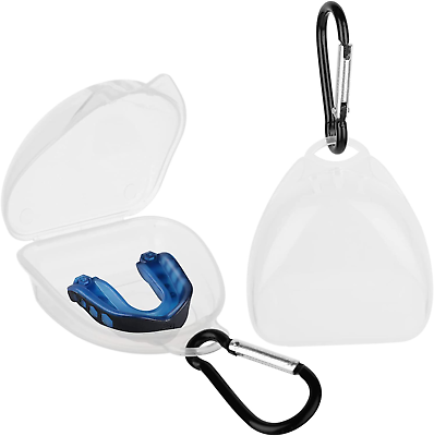 #ad 2 Pcs Sport Mouth Guard Case Mouth Guard Storage Box Snap Lock Closure with Ven $18.65