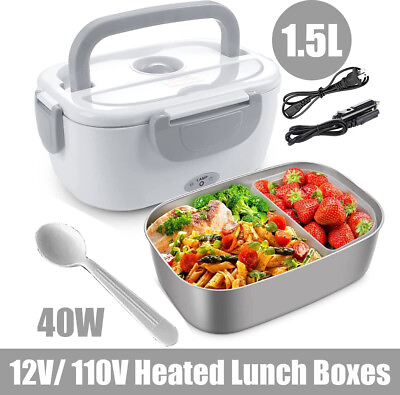 #ad #ad Heatable Food Warmer for Work Truck Home 1.5L 40W 3 IN 1 110V 12V 24V Royal Gray $36.99