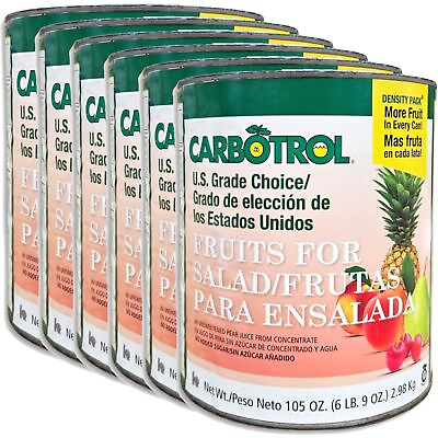 #ad Carbotrol U.S. Grade Choice Fruit For Salad in Pear Juice Value Pack 105 Oun $149.99