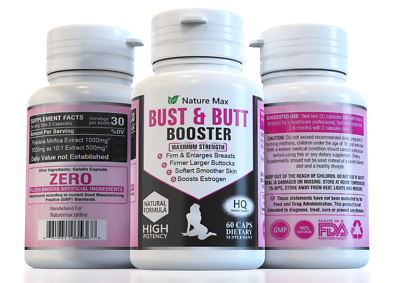 BUST amp; BUTT Boost Buttocks and Breast Enlargement Butt Enlargement 60 Pills $17.98