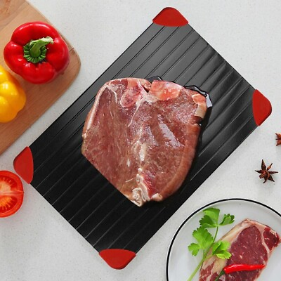 #ad Fast Defrosting Tray Rapid Thawing Board Safe Defrost Meat Frozen Food Plate US $8.39