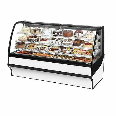 True TDM R 77 GE GE S W 77quot; Stainless Steel Refrigerated Curved Glass Bakery ... $12402.56
