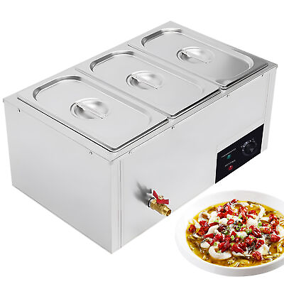 #ad NEW Food Warmer Stainless Steel Countertop Steamer Warmer $160.25
