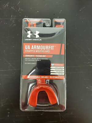 #ad UnderArmour Adult 12 Armourfit Strapped Mouthguard Brand New in Box Red $10.00