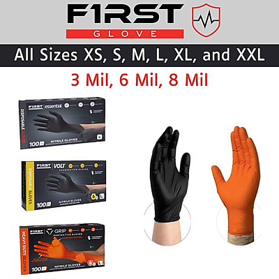 #ad First Glove Nitrile Disposable Gloves Powder Latex Free 3 6 amp; 8 Mil $139.99