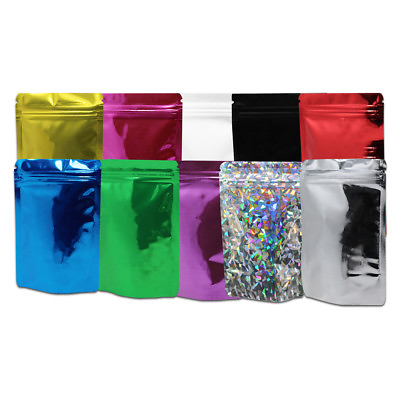 #ad 8.5x13cm Colorful Stand Up Aluminum Foil Bag for Zip Mylar Food Lock Packaging $14.24