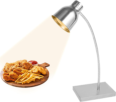 #ad Food Heat Lamp with 250W Bulb Commercial Stainless Steel Food Warmer Lamp with $173.99