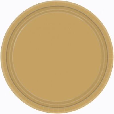 Gold Disposable Paper Plates for BBQ#x27;s Buffet#x27;s Picnic#x27;s Party GBP 2.49