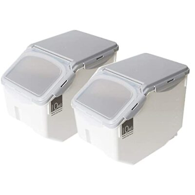 #ad 2 Pack Large Rice Storage Containers 10 Liter 340 oz Feed Bin Dog Food Storag... $82.30