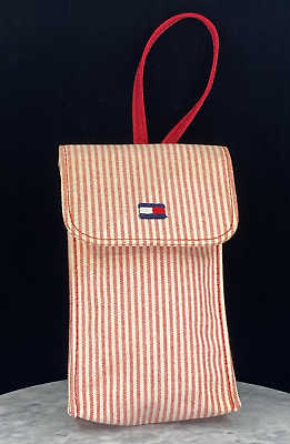 #ad Tommy Wristlet RED WHITE Pouch Mobile bag NEW $24.88