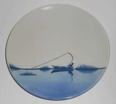 Blue White Fish On Pottery Salad Plate $17.50