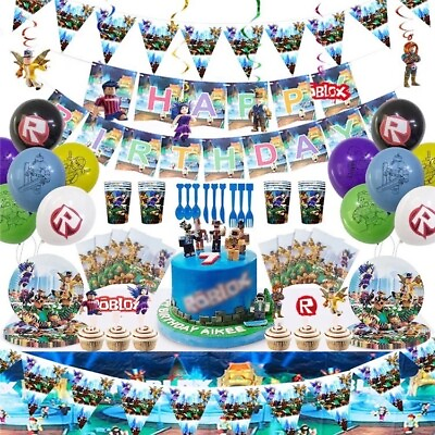 Robloxs Birthday Party DecorationsBannerBalloons And More $21.00