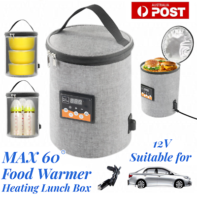 #ad Car Electric Food Warmer Portable Heating Lunch Box Feeding Bottle Heater Oven AU $41.91