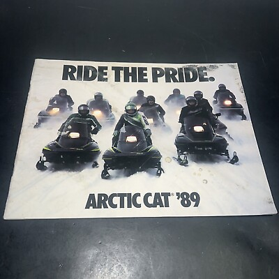 Vtg Artic Cat 1989 Ride The Pride Snowmobile And Accessory Advertising Brochure $9.89
