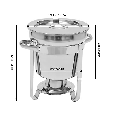 #ad Chafing Dish Sets Round Buffet Catering Restaurant Chafer Food Warmer 7.4 Quart $51.87