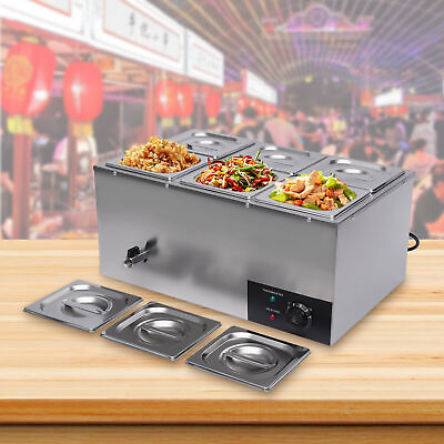 #ad 19.2QT Commercial Food Warmer Steam Table Buffet Bain Marie Countertop Home New $107.36