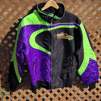 #ad Arctic Cat Snowmobile Coat Racing Womens Med T Inuslated Snow Jacket Vintage $59.99