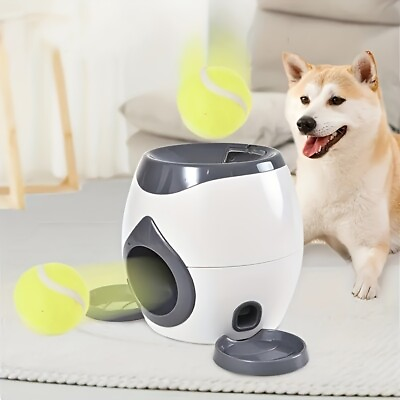 #ad Automatic Pet Tennis Ball Launcher Dog Food Leakage Device Fetch Tennis Ball $20.90