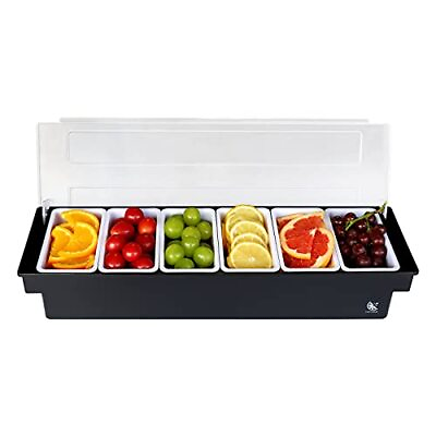 #ad Food amp; Condiment Dispenser Ice Cooled Condiment Caddy Serving Ice Cream Fruit Sa $37.23