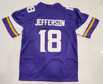 Justin Jefferson #18 Minnesota Vikings Stitched Home YOUTH Purple S XL Jersey.. $49.99
