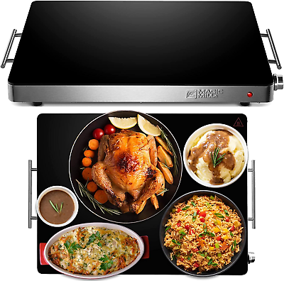 #ad Extra Large Food Warmer for Parties Electric Server Warming Tray Hot Plate w $99.99