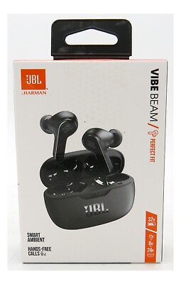 #ad #ad JBL Vibe Beam True Wireless Water Resistant Bluetooth Earbuds Black Brand New $35.95