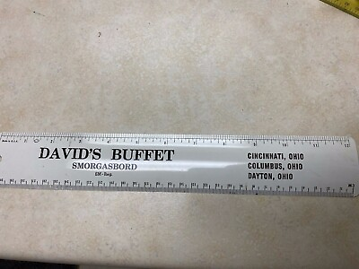 #ad #ad Vintage David#x27;s Buffet Metal Advertising Ruler Ohio $6.75