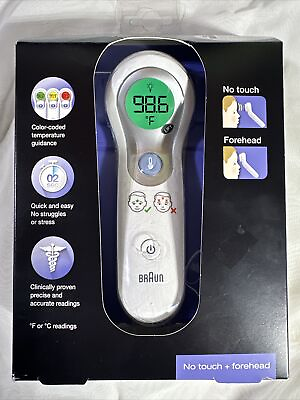 #ad Braun No Touch Forehead Food Bath Thermometer with Age Precision™ BNT400 $24.95