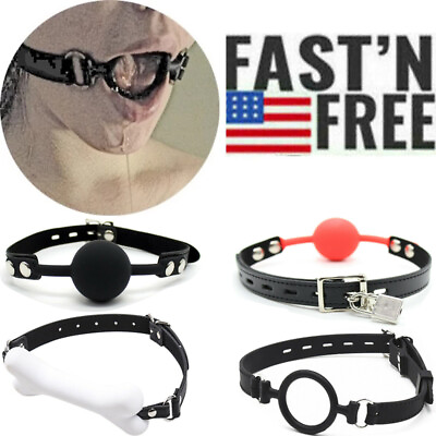 Harness Silicone Ball Gags O ring Slaves Open Mouth Adult Binding Cosplay $19.69