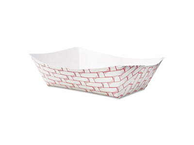 #ad Paper Food Baskets 3 lb Capacity Red White 500 Carton BWK30LAG300 $36.86