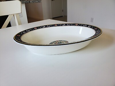 Wedgwood Runnymede Blue Oval Open Vegetable Serving Dish 10 3 4quot; $39.99