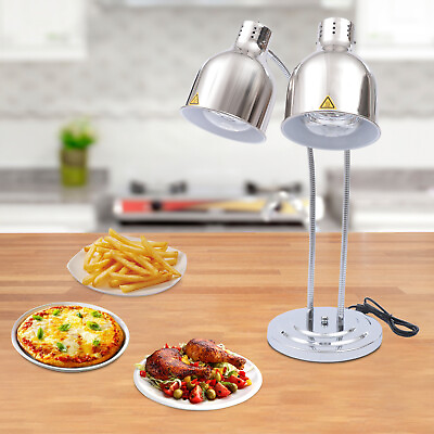 #ad Double Head Tabletop Food Heating Lamp Buffet Food Warmer Light with 2 Bulbs $183.53